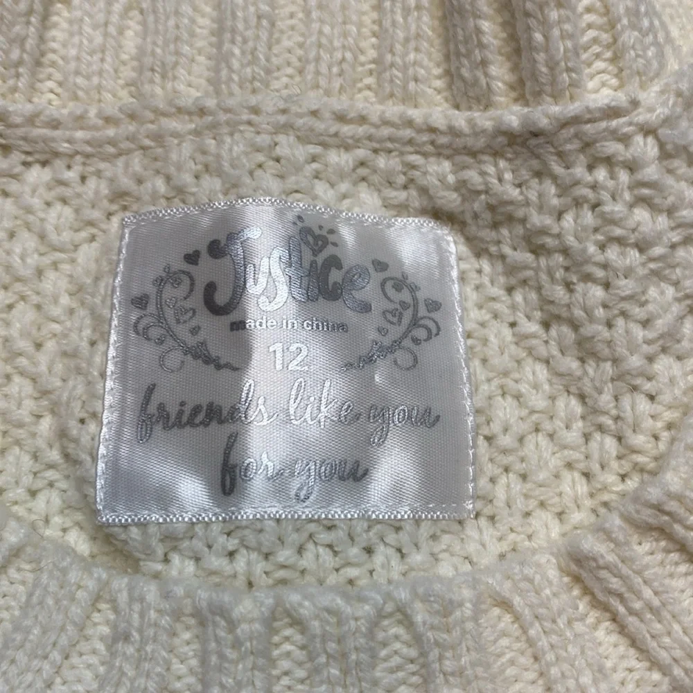 NWT Justice cropped knit sweater